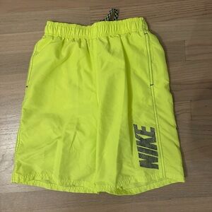 Boys’ Neon Yellow/Green Nike Swim Trunks